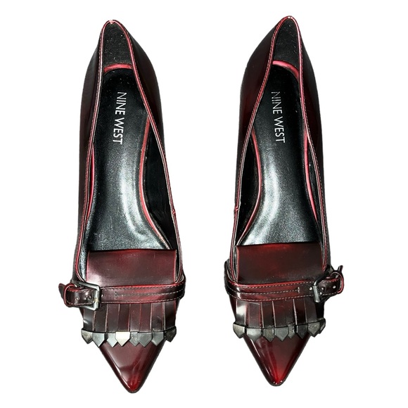 Nine West Shoes - Nine West Women's Red Pointed Toe Kilty Flats Size 6.5